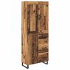 vidaXL Highboard z szufladą Stare drewno 69,5 x 34 x 180 cm