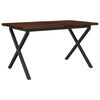 vidaXL St&oacute;ł jadalny z naturalną krawędzią 140 x 80 x 75 cm Ciemny brąz