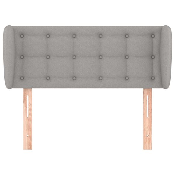 vidaXL Zagł&oacute;wek uszak, jasnoszary, 83x23x78/88 cm, tkanina