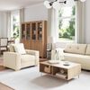 vidaXL Sofa 3 pcs Beżowy 221 x 80 x 80 cm Tkanina lniana