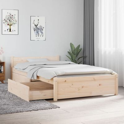 vidaXL Rama łóżka z szufladami, 90x190 cm
