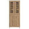 vidaXL Highboard 2 pcs Dąb rzemieślniczy Materiał drewnopochodny