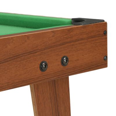 vidaXL Mini stół bilardowy na 3 nogach, 92x52x19 cm, brązowo-zielony