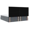 vidaXL Ł&oacute;żko z miejscem na przechowywanie i LED Ciemnoszary Aksamit