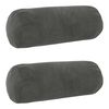 vidaXL Poszewka na poduszkę 2 pcs HEERLEN ciemnoszary &Oslash; 15 x 40 cm