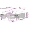 vidaXL Zestaw Sof na Ogr&oacute;d z poduszką 12 pcs Beżowy polirattan