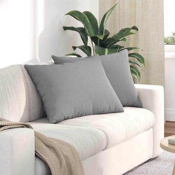 vidaXL Poduszki na sofę 2 pcs Szary 70 x 50 cm tkanina