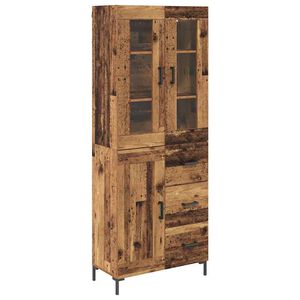 vidaXL Highboard 2 szt. Stare drewno 69,5 x 34 x 180 cm