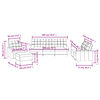 vidaXL 4-cz. komplet wypoczynkowy z poduszkami, brązowy, tkanina