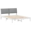 vidaXL Ramka ł&oacute;żka Z zagł&oacute;wkiem Biały 150 x 200 cm Lite drewno sosnowe