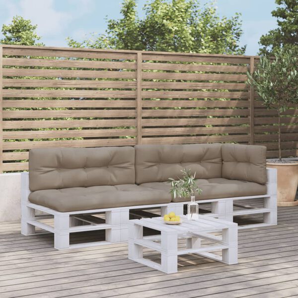 vidaXL Poduszki na palety, 5 szt., kolor taupe, tkanina