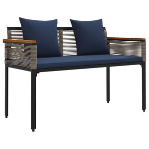 vidaXL Ławka ogrodowa 2 -Seater 117 x 54 x 74.5 cm polirattan