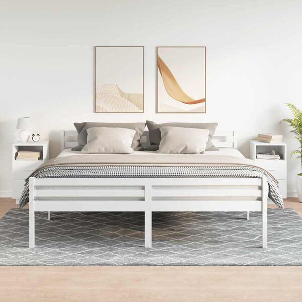 vidaXL Szafki nocne z 2 szufladami, 2 szt., białe, 36x36x68 cm