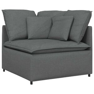 vidaXL Modułowy Narożnik Sofa z Poduszkami Ciemnoszary 100 cm