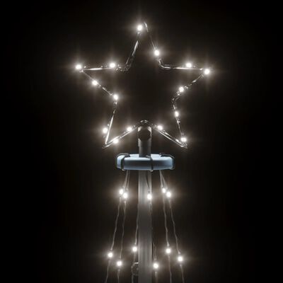 vidaXL Choinka stożkowa, 108 zimnych białych LED, 70x180 cm