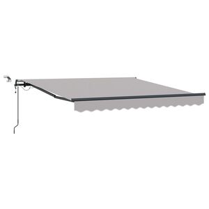 vidaXL Markiza wysuwana jasnoszary 300 x 250 cm Poliester