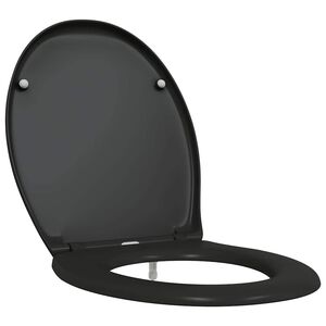 vidaXL Deska toaletowa Czarny 47 x 37 x 4 cm Duroplast