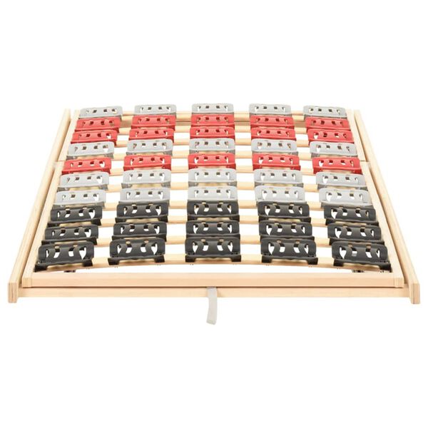 vidaXL Rama ł&oacute;żka z 12 listwami, regulacja głowa/nogi, 120x200 cm