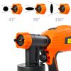 vidaXL Elektryczny pistolet natryskowy z 3 dyszami, 500 W, 800 ml