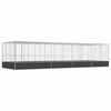vidaXL Woliera z przedłużeniem, srebrna, 932x307x212 cm, stal