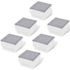 vidaXL Lampy gruntowe LED, 6 szt., 100x100x68 mm