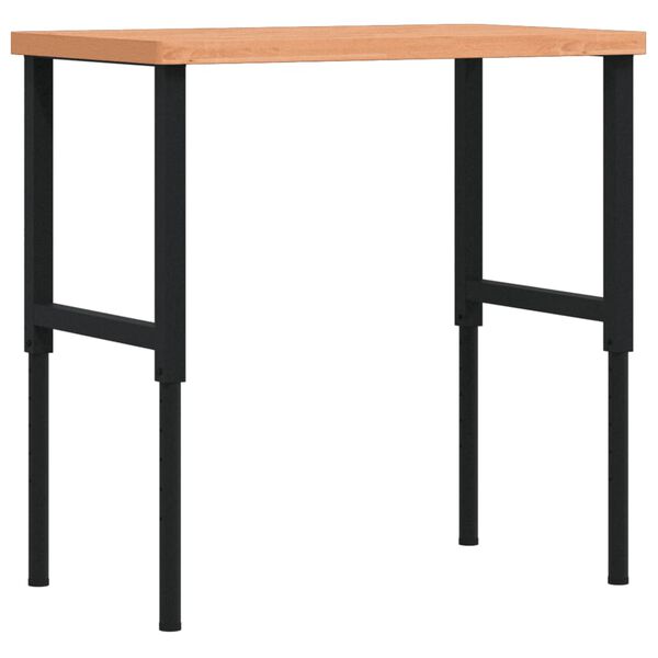 vidaXL Stolik roboczy, 100x60x(73-99,5) cm, prostokątny, drewno bukowe