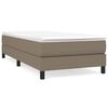 vidaXL Ł&oacute;żko kontynentalne Taupe 90x190 cm Tkanina