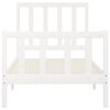 vidaXL Rama ł&oacute;żka, biała, lite drewno, 100 x 200 cm