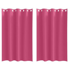 vidaXL Firany blackout z k&oacute;łkami 2 pcs Jasnor&oacute;żowy 175 x 140 cm