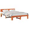 vidaXL Ramka ł&oacute;żka Woskowy Brąz 150 x 200 cm Lite drewno sosnowe