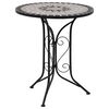 vidaXL Mozaikowy stolik bistro, szary, 60 cm, ceramiczny