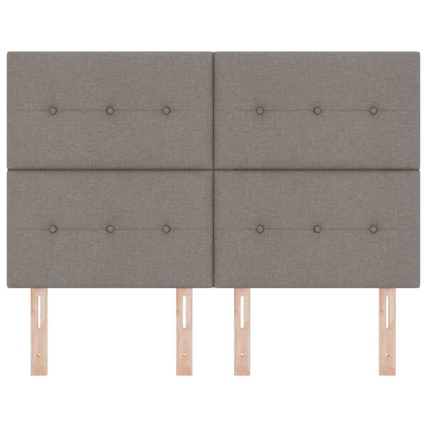 vidaXL Zagł&oacute;wek Z zagł&oacute;wkiem Ciemnoszary 144 cm Sk&oacute;ra ekologiczna