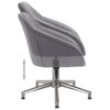 vidaXL Obrotowe krzesło stołowe, jasnoszare, obite tkaniną