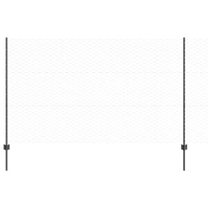 vidaXL Sześciokątne ogrodzenie z słupkiem 100 x 1,4 m Stal pokryta PVC