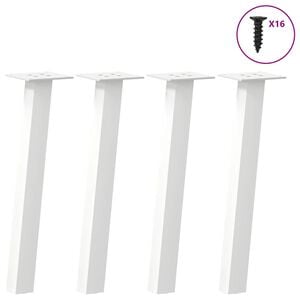 vidaXL Nogi do stolika kawowego 4 szt. Białe 30 cm Stalowe