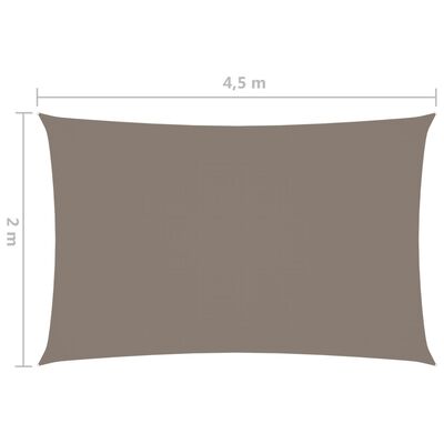 vidaXL Prostokątny żagiel ogrodowy, tkanina Oxford, 2x4,5 m, taupe