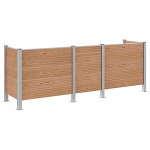 vidaXL Ogrodzenie na Kosz na Śmieci brązowy 315 x 85 x 115 cm