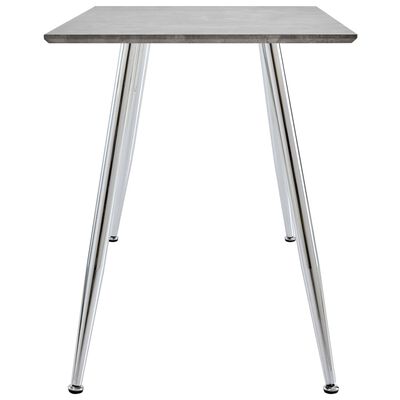 vidaXL Stół do jadalni, kolor betonowy i srebrny, 120x60x74 cm, MDF