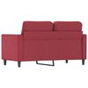 vidaXL 2-osobowa sofa, winna czerwień, 120 cm, sztuczna sk&oacute;ra