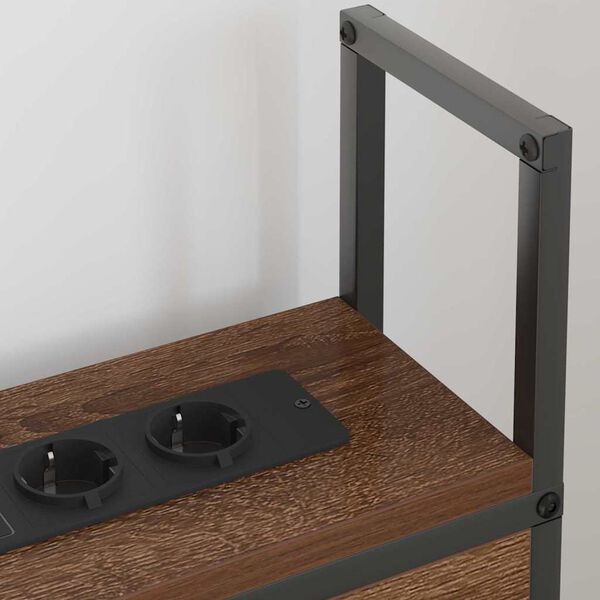 vidaXL Szafka z Ładowaniem z p&oacute;łką Brązowy dąb 102 x 15 x 98 cm