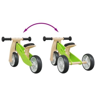 vidaXL Rowerek biegowy dla dzieci, 2-w-1, zielony