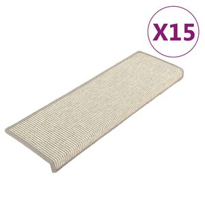 vidaXL Maty na schody 15 szt. 65x21x4 cm Srebrne prostokątne krawędzie