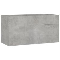 vidaXL Szafka pod umywalkę, szarość betonu, 90x38,5x46 cm