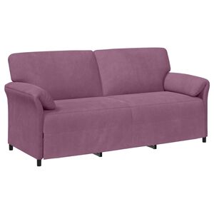 vidaXL Sofa 3-osobowa Fioletowy 198 x 83 x 95 cm Welur