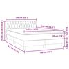 vidaXL Ł&oacute;żko typu Box Spring z materacem Czarny 160x220 cm Aksamit