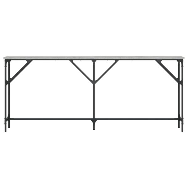 vidaXL Stolik konsolowy, szary dąb sonoma, 180x23x75 cm