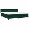 vidaXL Ł&oacute;żko typu Box Spring z materacem Ciemnozielone 180x220 cm