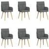 vidaXL Krzesła jadalne 6 pcs tkanina ciemnoszary 60 x 56 x 96 cm