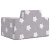vidaXL Kanapa dla dziecka, jasnoszara w gwiazdki, miękki plusz