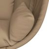 vidaXL Wiszące krzesło kokon ze stojakiem, kolor taupe, tkanina i stal